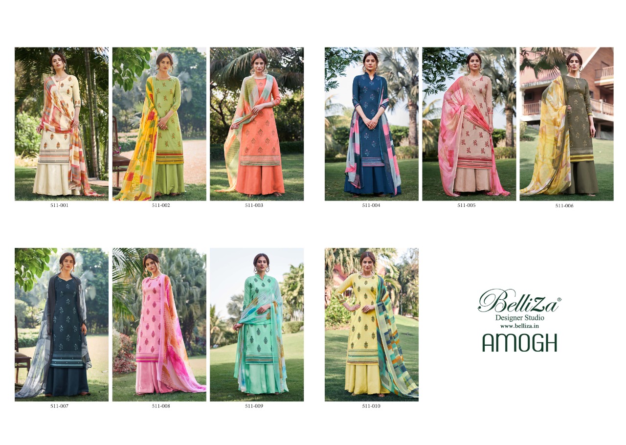Belliza Presents  Amogh  Designer Dress Material