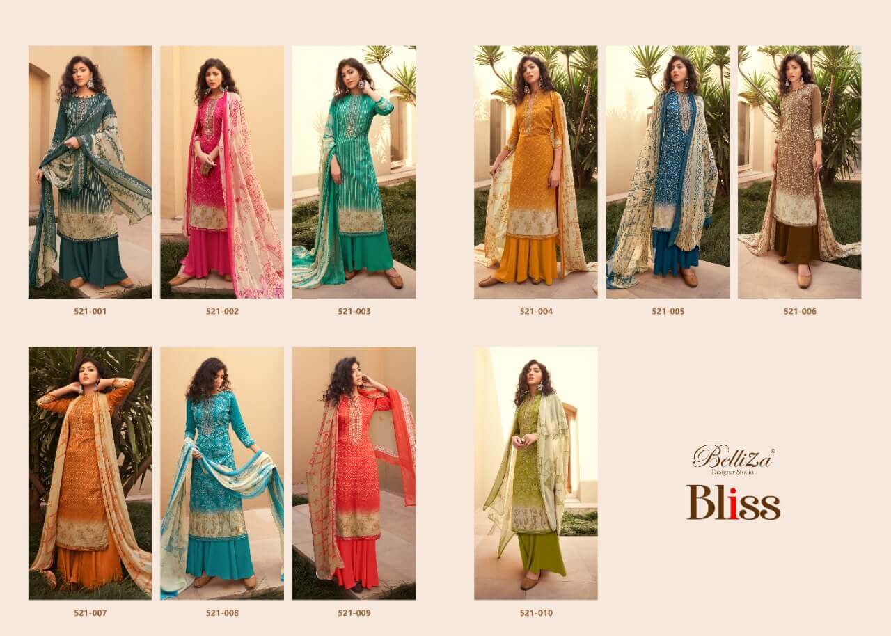 Belliza  Presents  Bliss Designer Dress Material