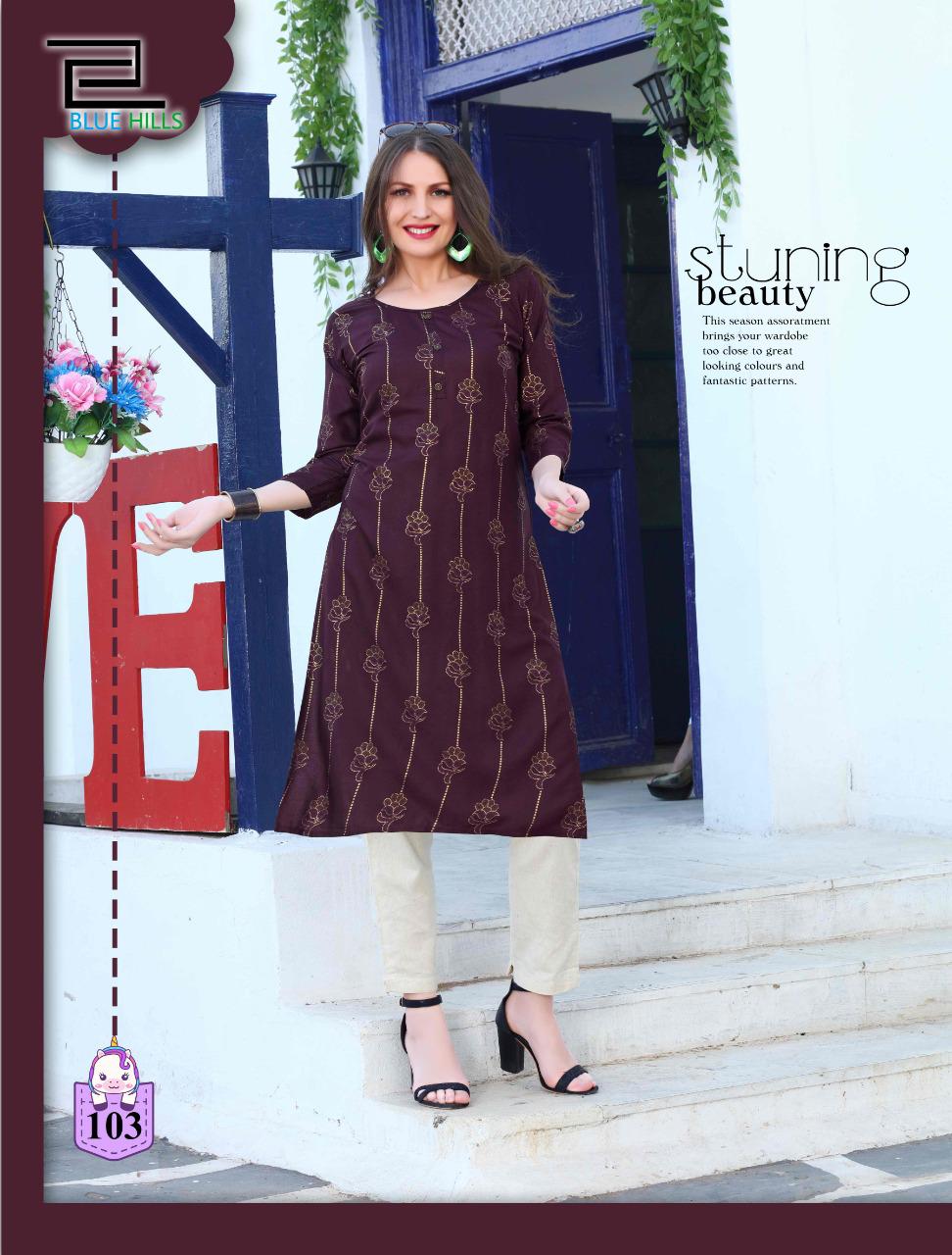 Blue Hills Presents  Divine  Vol 1   Designer Kurtis Collection