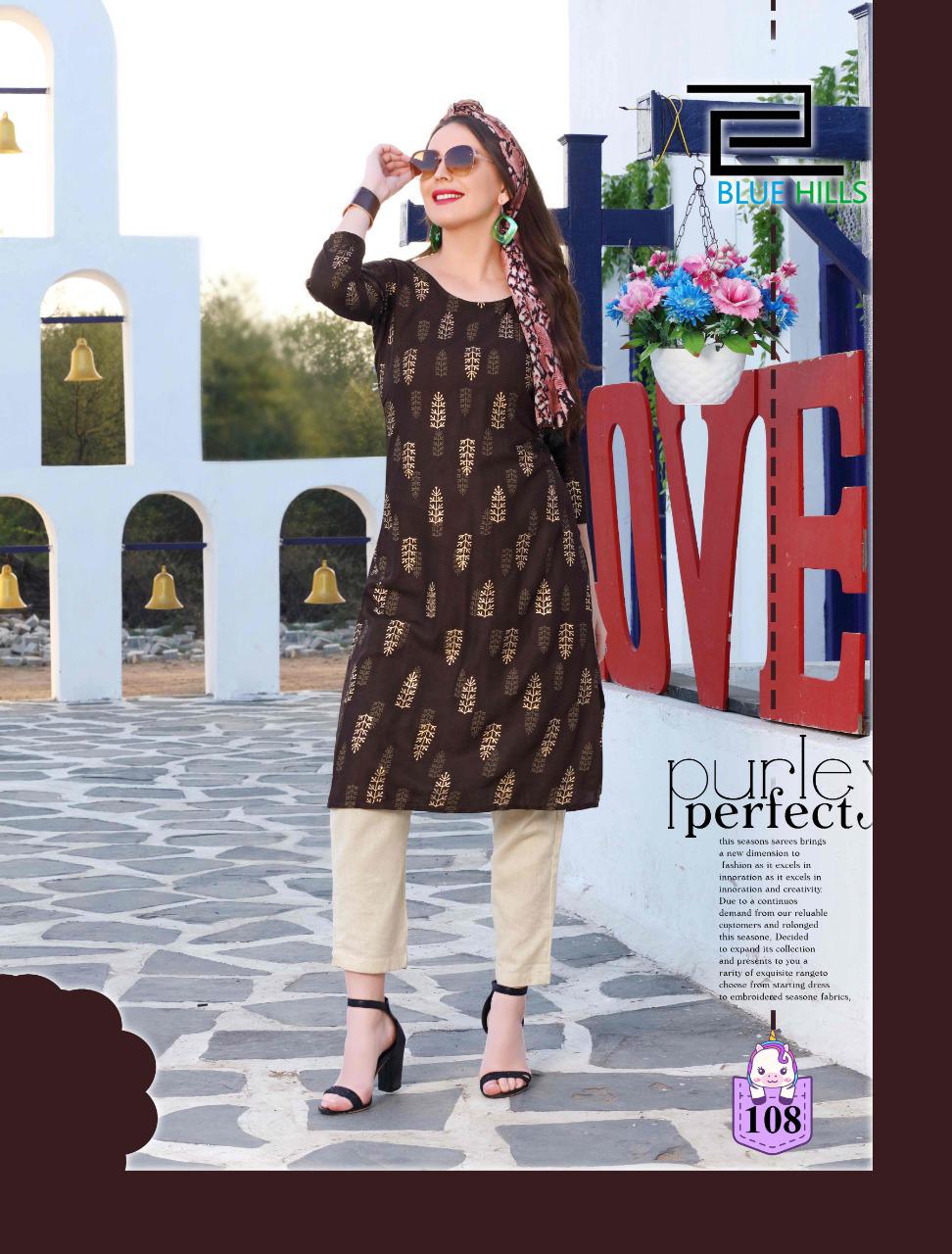 Blue Hills Presents  Divine  Vol 1   Designer Kurtis Collection