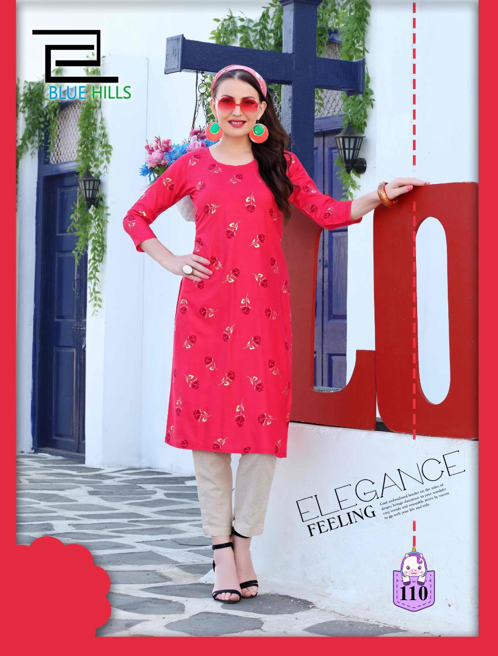 Blue Hills Presents  Divine  Vol 1   Designer Kurtis Collection