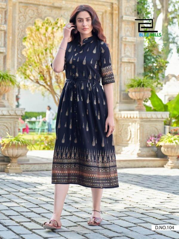Blue Hills  Presents Gold Fish  Vol 1  Long Kurti Collection