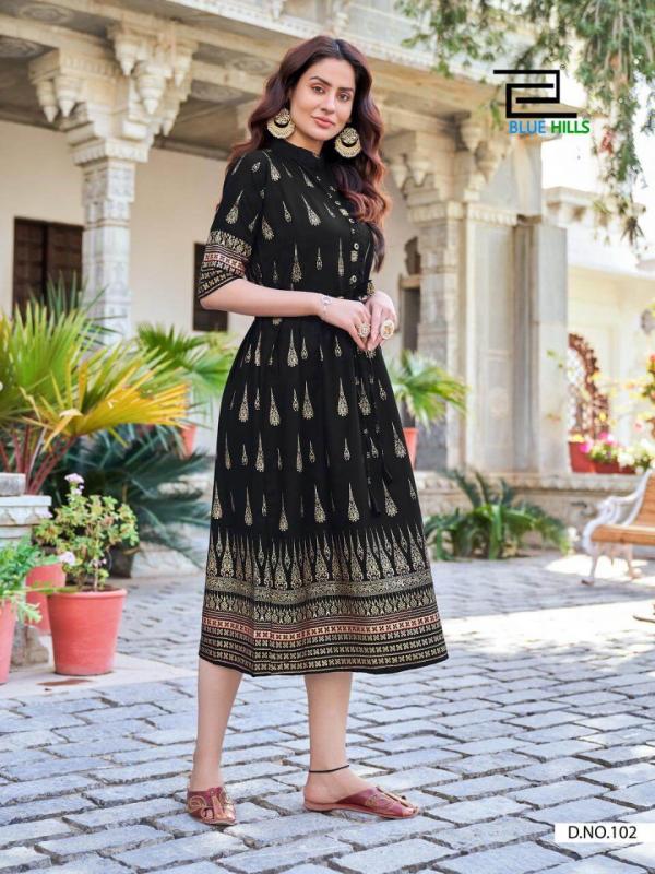 Blue Hills  Presents Gold Fish  Vol 1  Long Kurti Collection