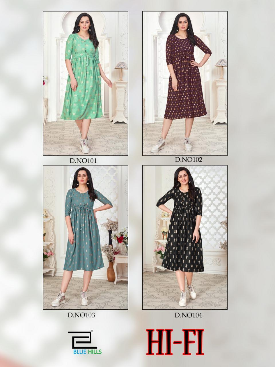 Blue Hills Presents  Hi Fi Designer Printed Kurti Collection