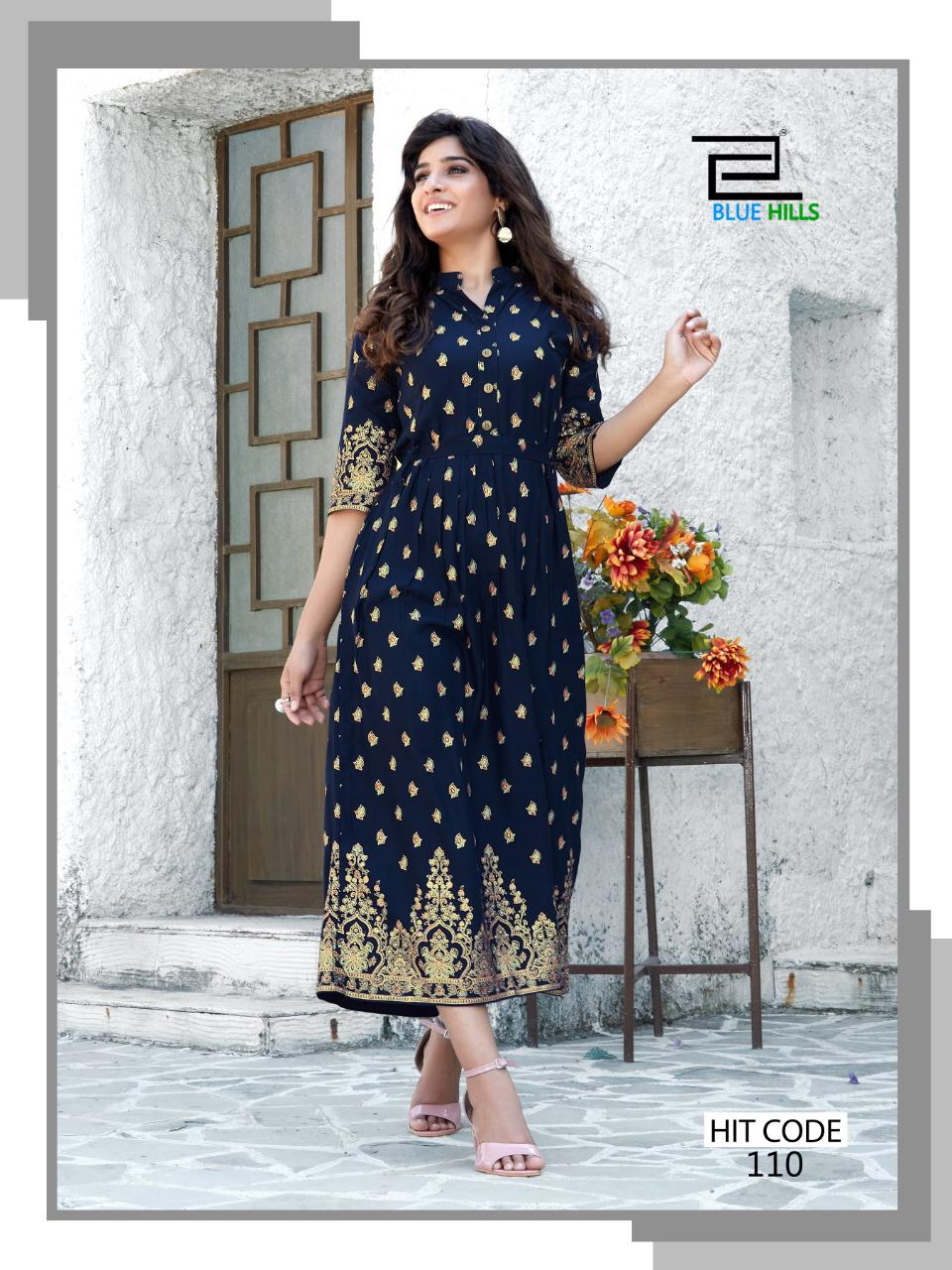Blue Hills   Presents  Walkway Hit  Ethnic Wear Long Kurti Collection