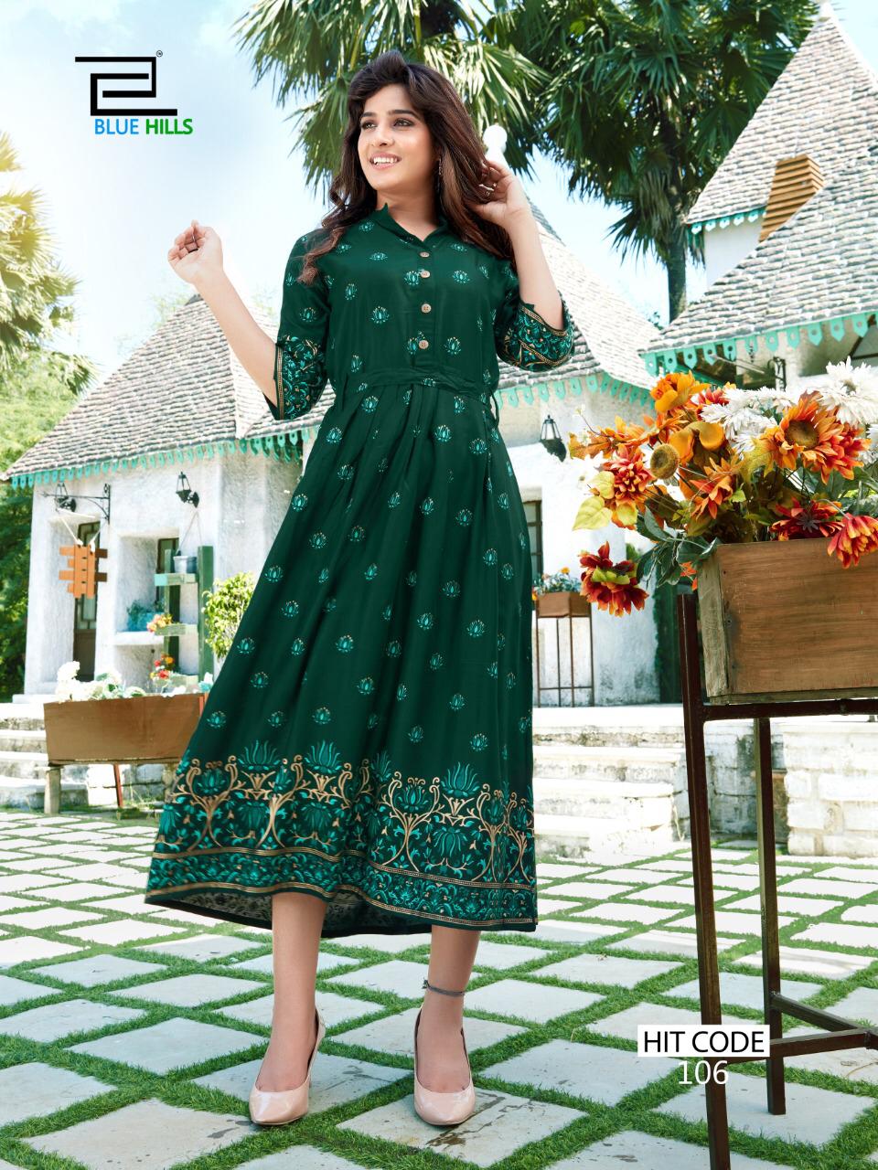Blue Hills   Presents  Walkway Hit  Ethnic Wear Long Kurti Collection