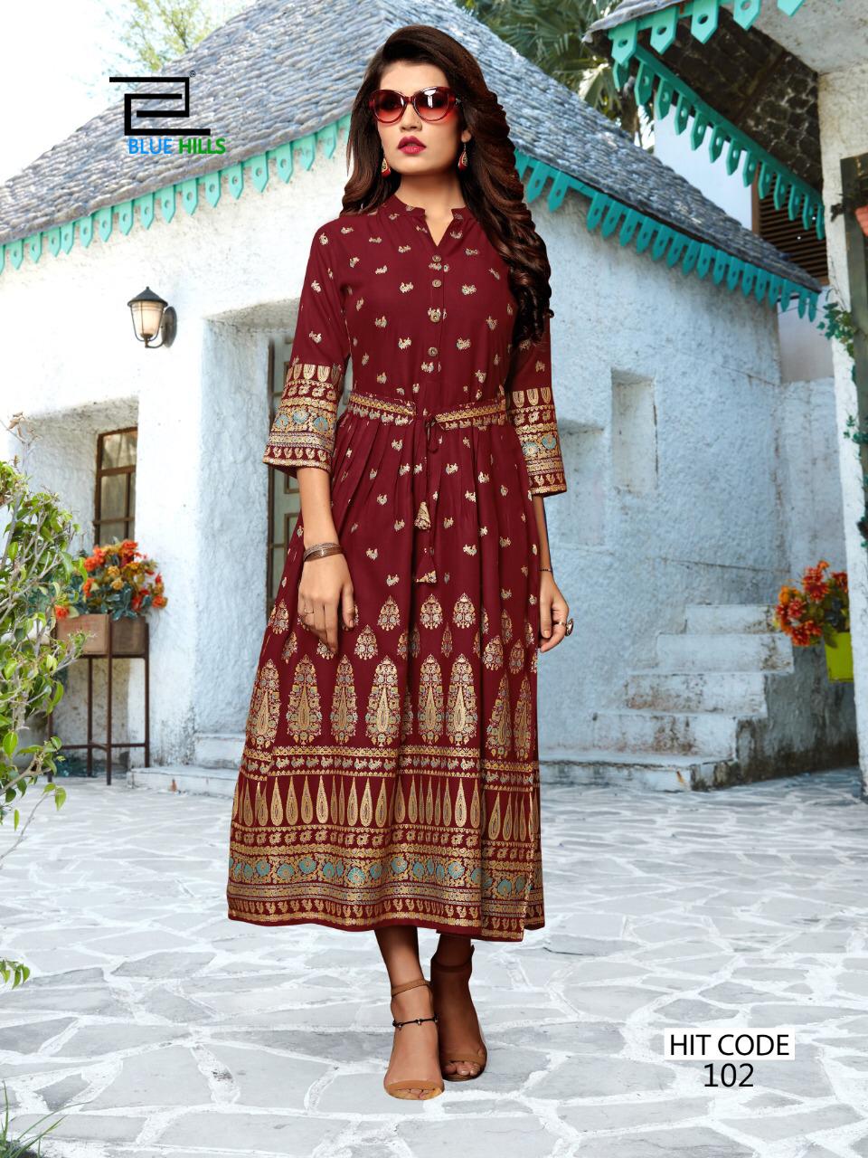 Blue Hills   Presents  Walkway Hit  Ethnic Wear Long Kurti Collection