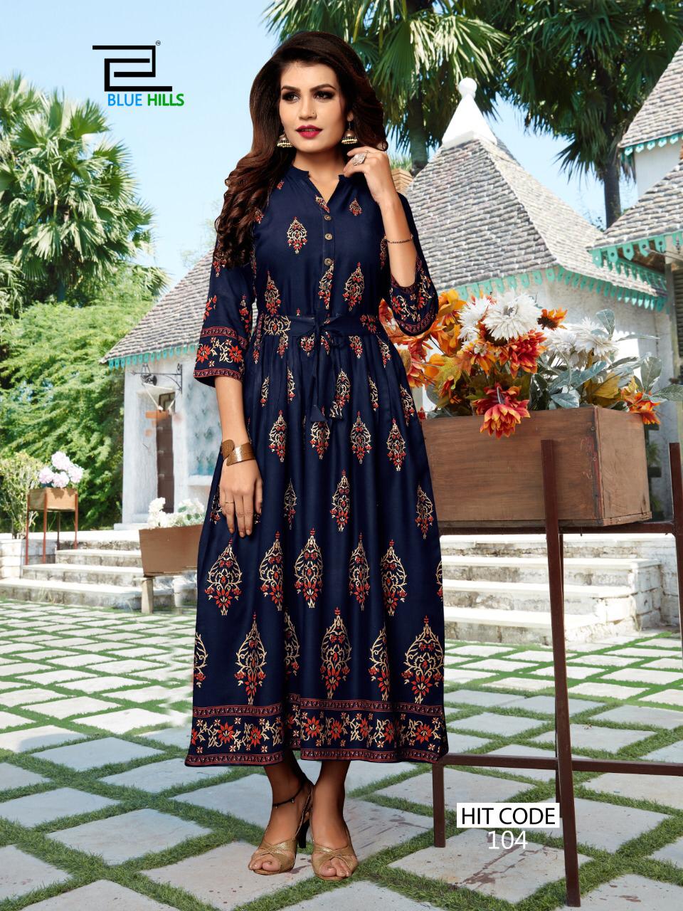 Blue Hills   Presents  Walkway Hit  Ethnic Wear Long Kurti Collection