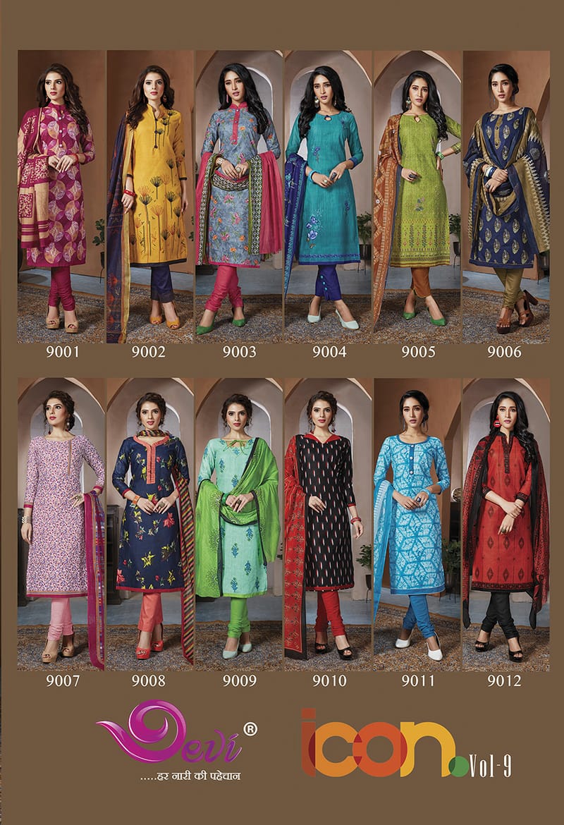 Devi Presents  Icon Vol 9 Casual Wear Dress Materials
