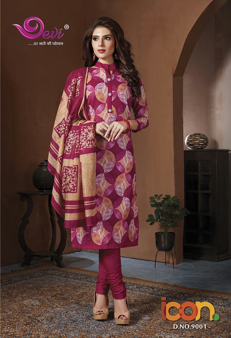 Devi Presents  Icon Vol 9 Casual Wear Dress Materials