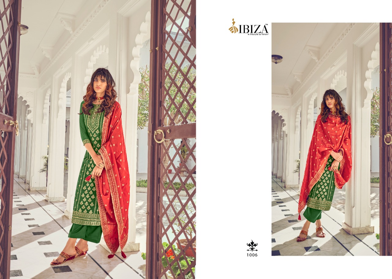 Ibiza  Presents Silky Designer Dress Material