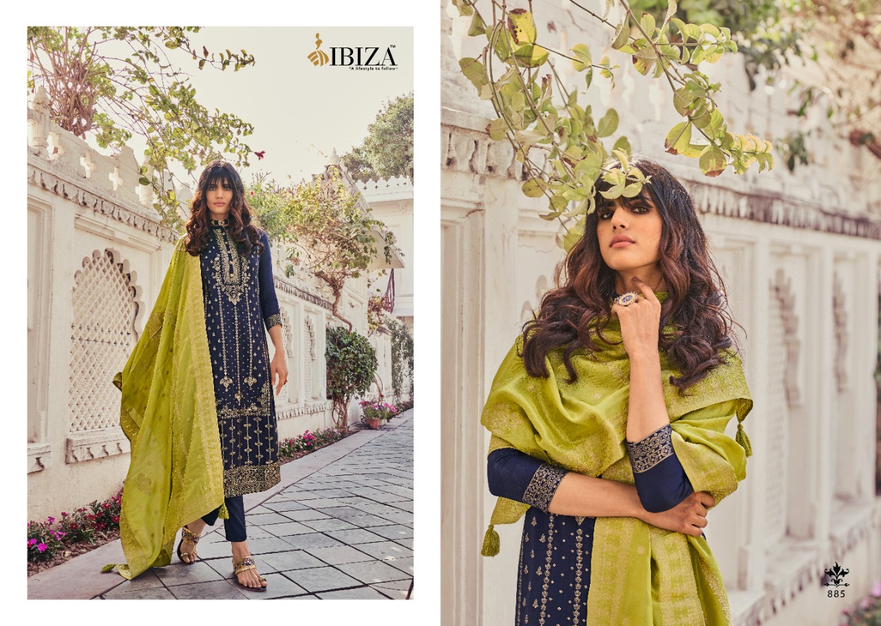 Ibiza  Presents Silky Designer Dress Material