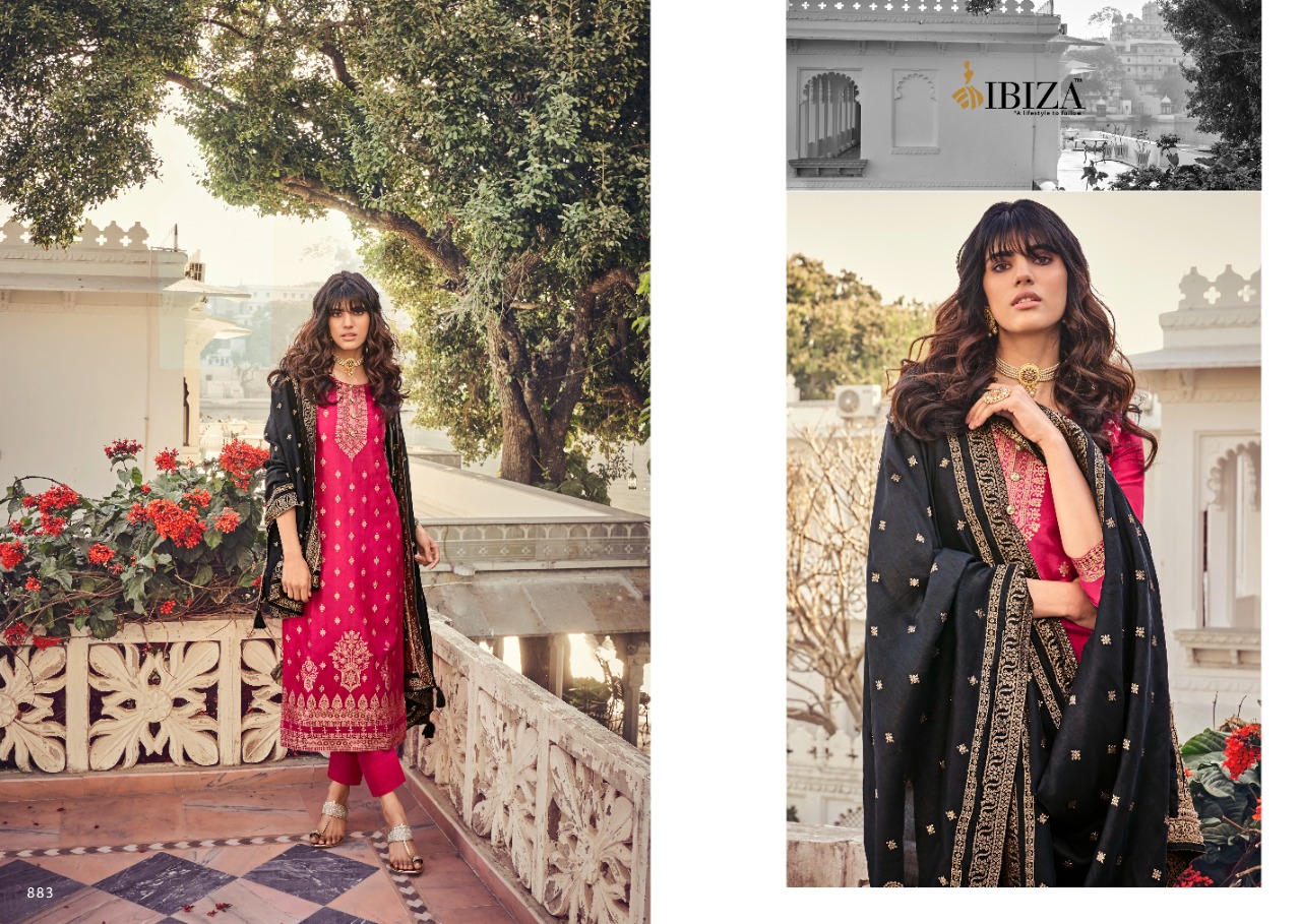 Ibiza  Presents Silky Designer Dress Material