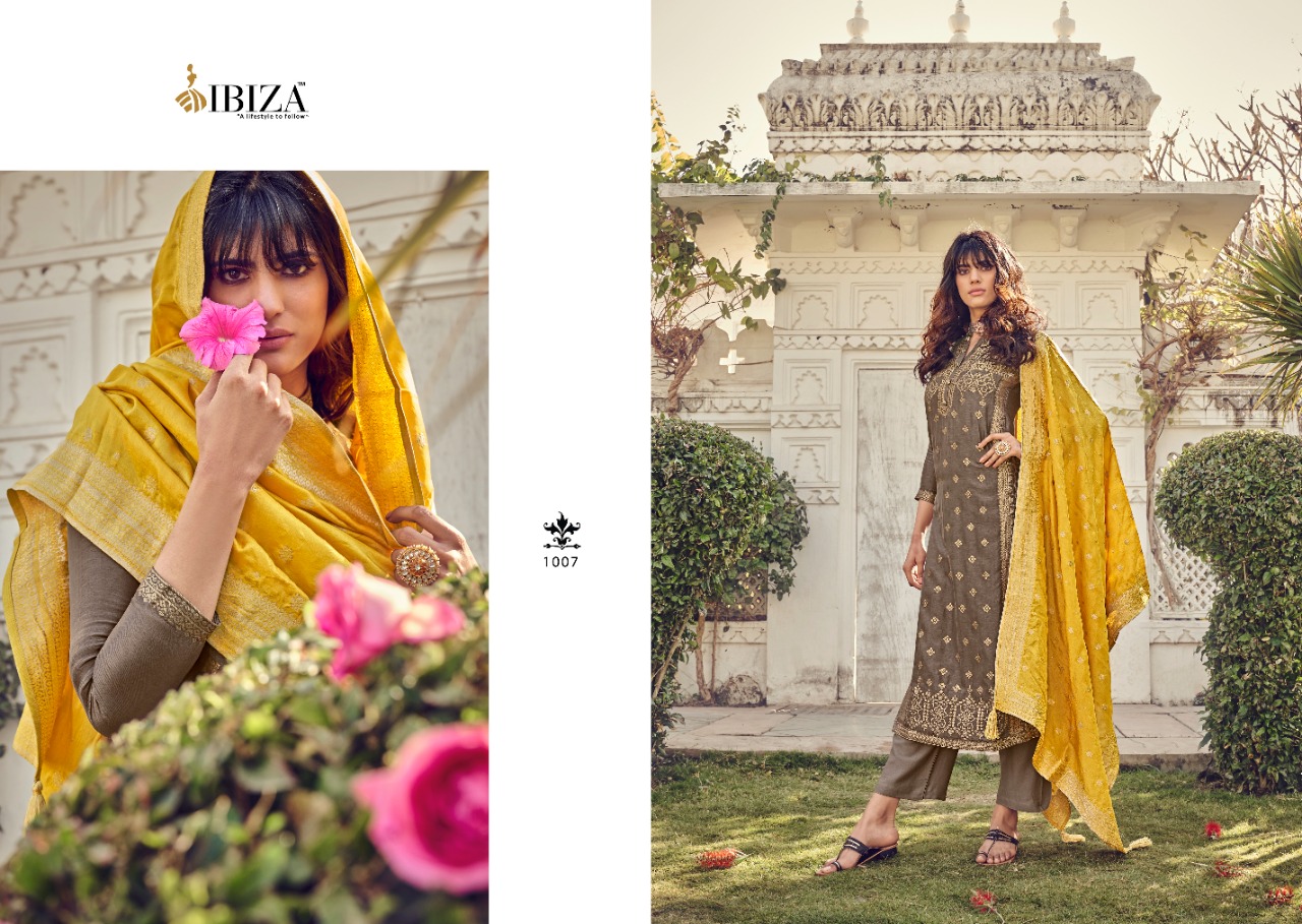 Ibiza  Presents Silky Designer Dress Material