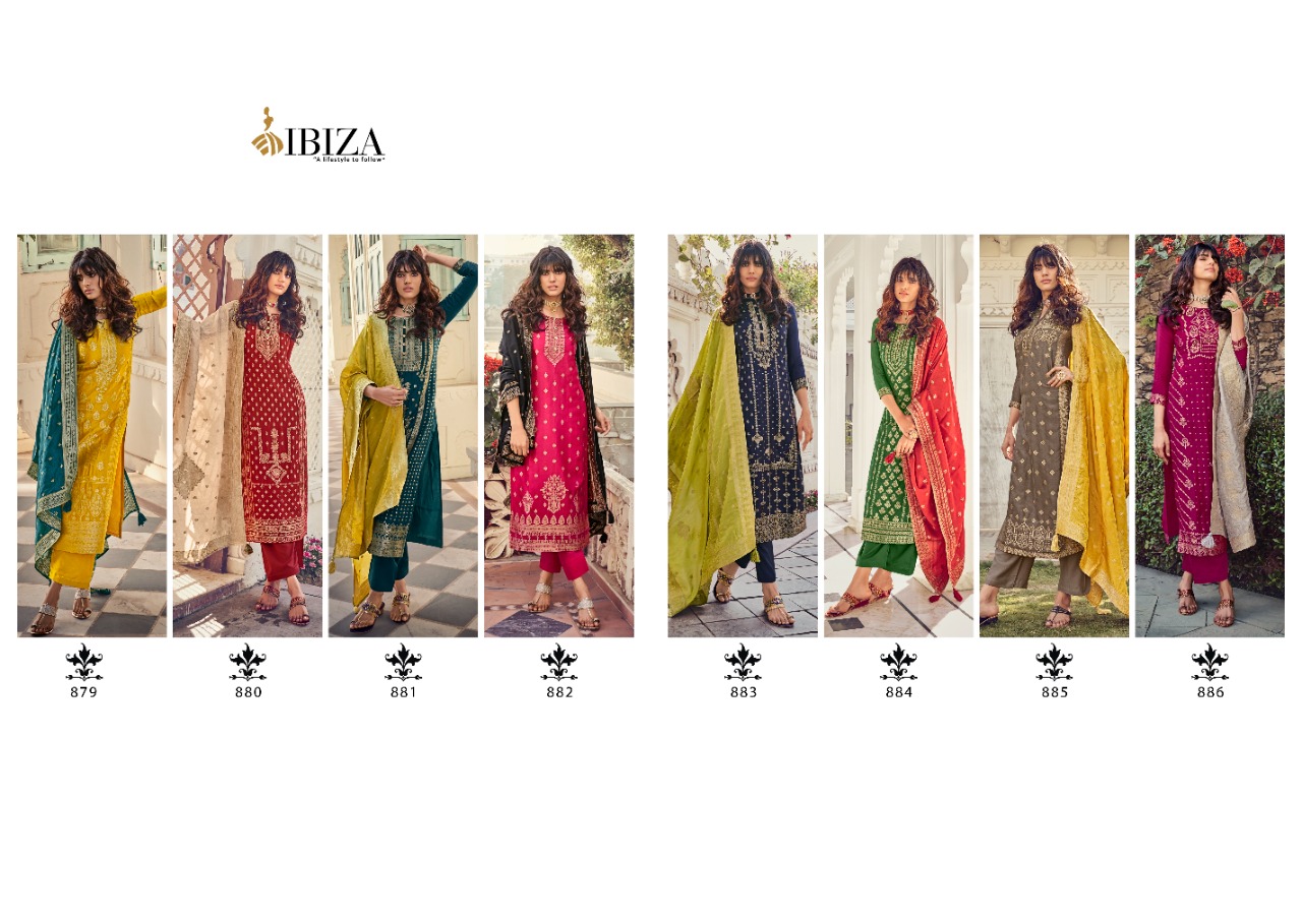 Ibiza  Presents Silky Designer Dress Material