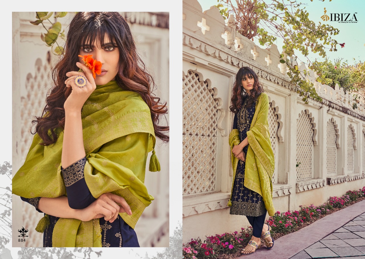 Ibiza  Presents Silky Designer Dress Material
