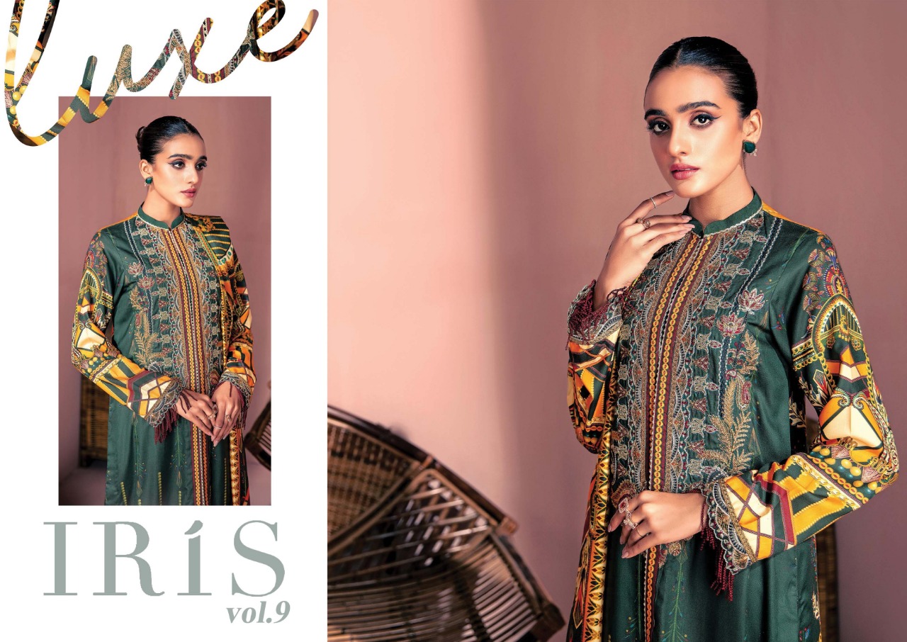 Iris Vol 9 Cotton Karachi Dress Materials Collection