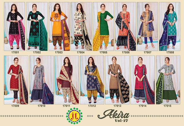 Jt Presents Akira Vol 17 Cotton Dress Materials Collection
