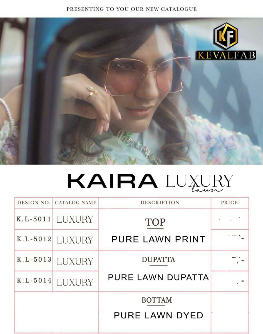 Keval Fab Kaira Luxary Lawn Hit Catalogue