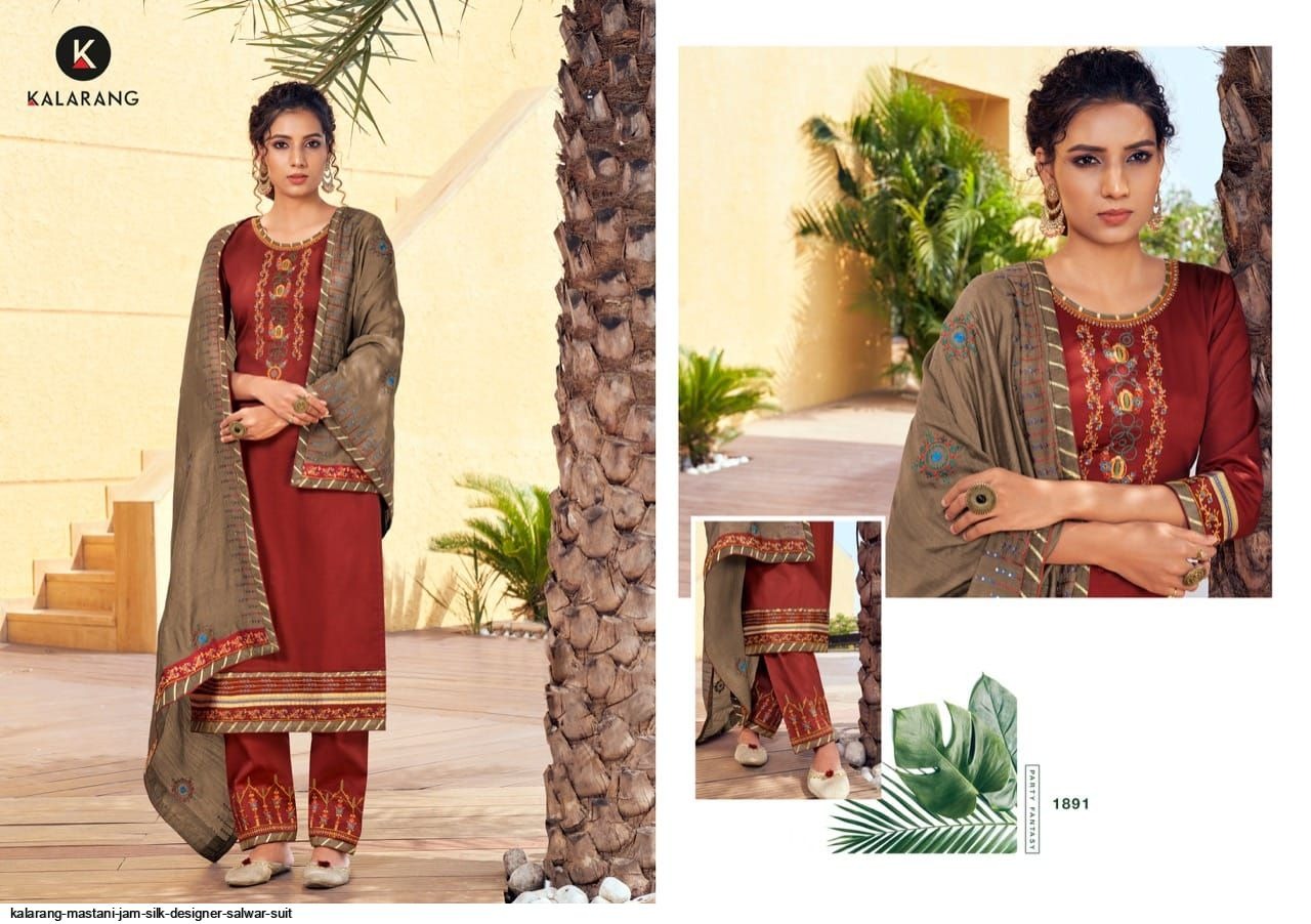 Kalarang Presents  Mastani Silk Designer Dress Material