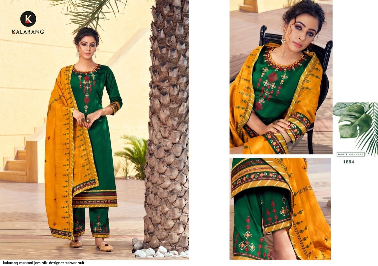 Kalarang Presents  Mastani Silk Designer Dress Material