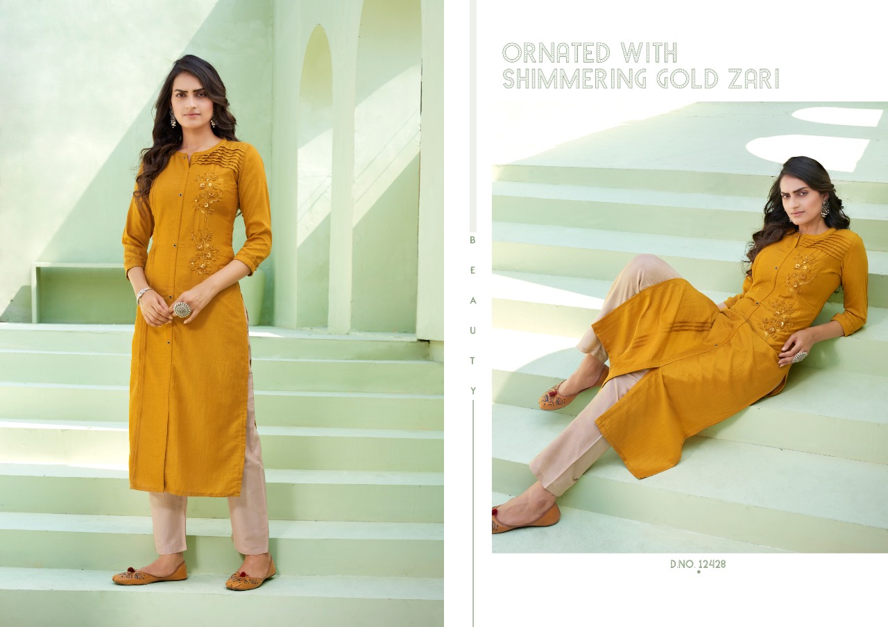 Kalaroop Presents Octavia Vol 7 Fancy Straight Cut Designer Kurtis