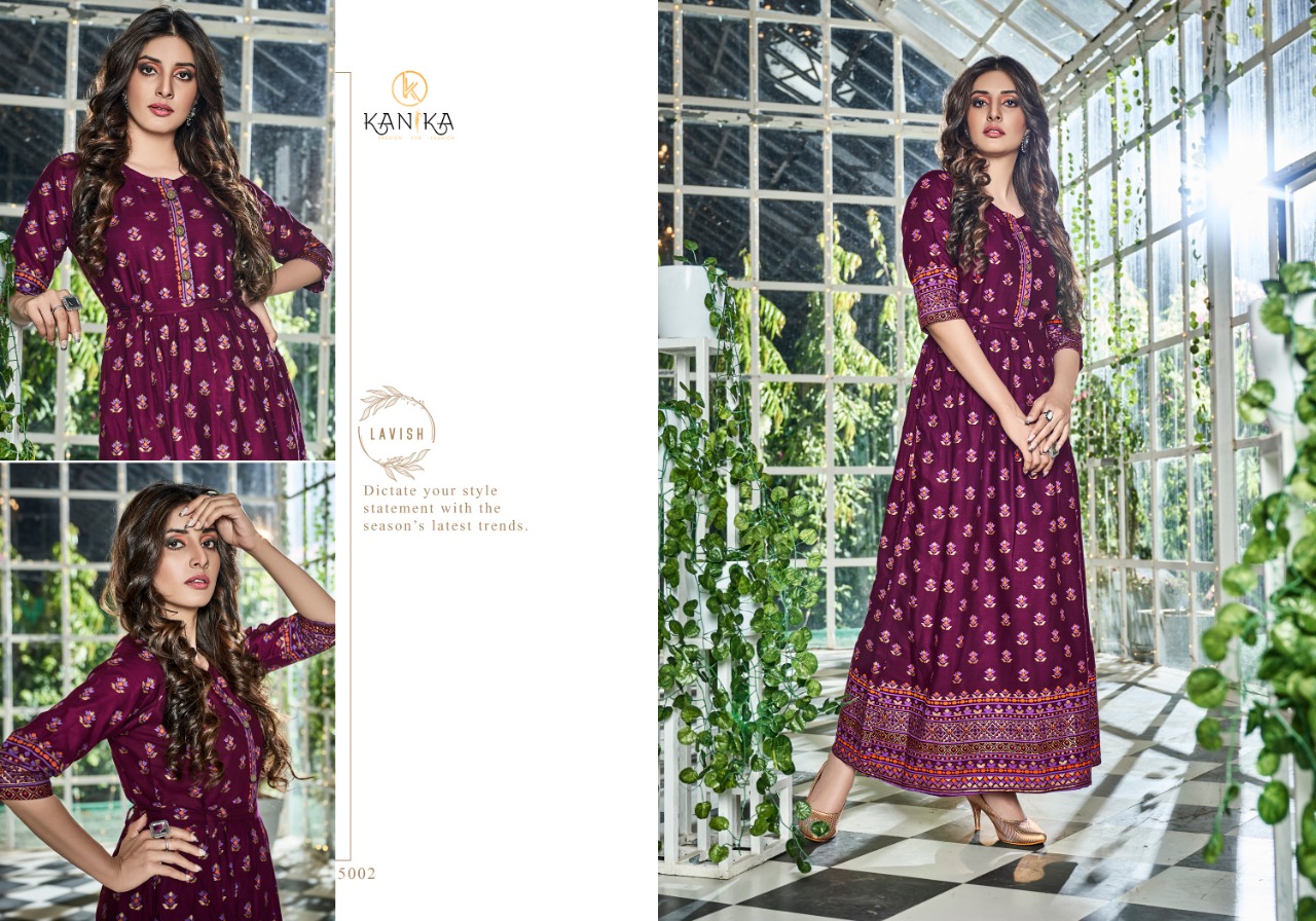Kanika By Aarohi  Printed Long Kurtis Collection