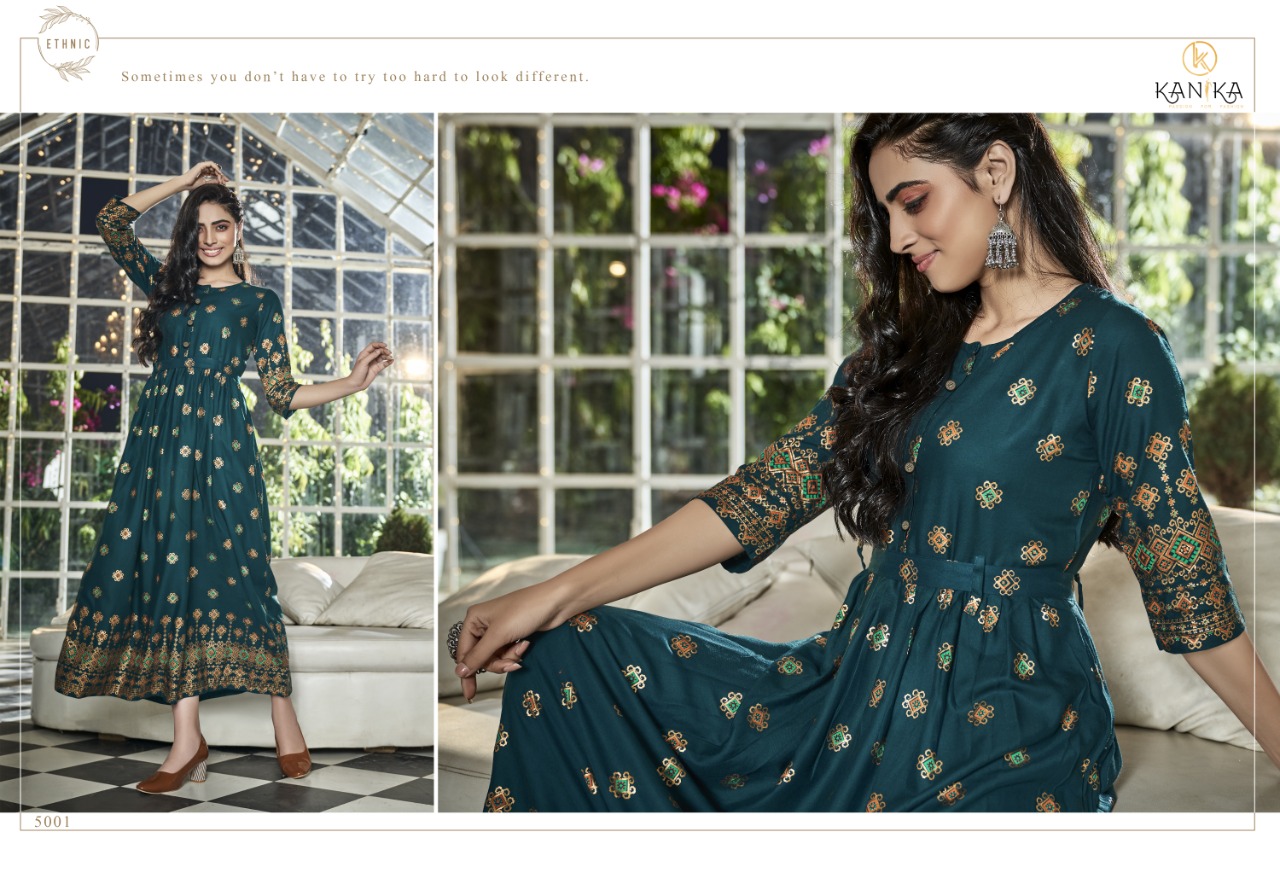 Kanika By Aarohi  Printed Long Kurtis Collection