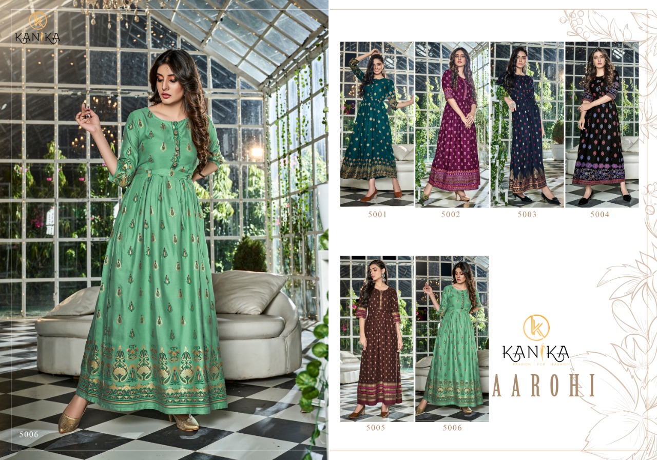 Kanika By Aarohi  Printed Long Kurtis Collection