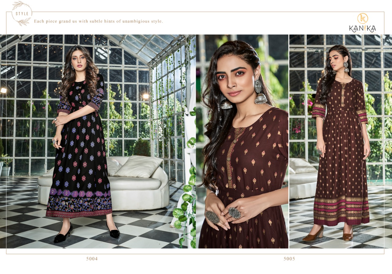 Kanika By Aarohi  Printed Long Kurtis Collection