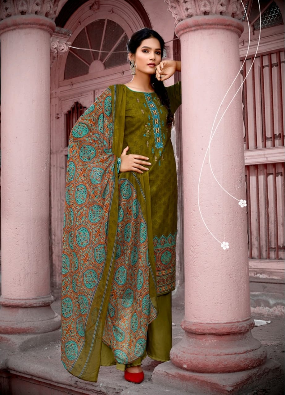 Kesariya Presents  Heer Digital Printed Cotton Dress Materials Collection