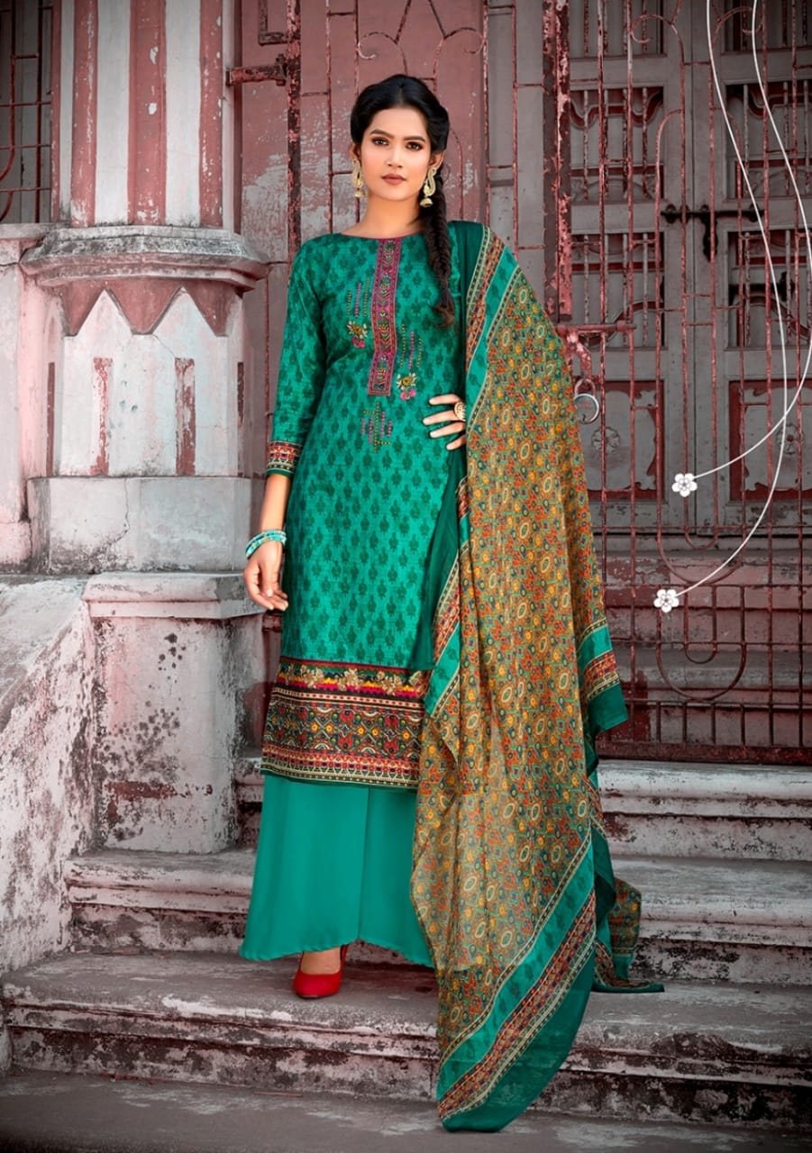 Kesariya Presents  Heer Digital Printed Cotton Dress Materials Collection