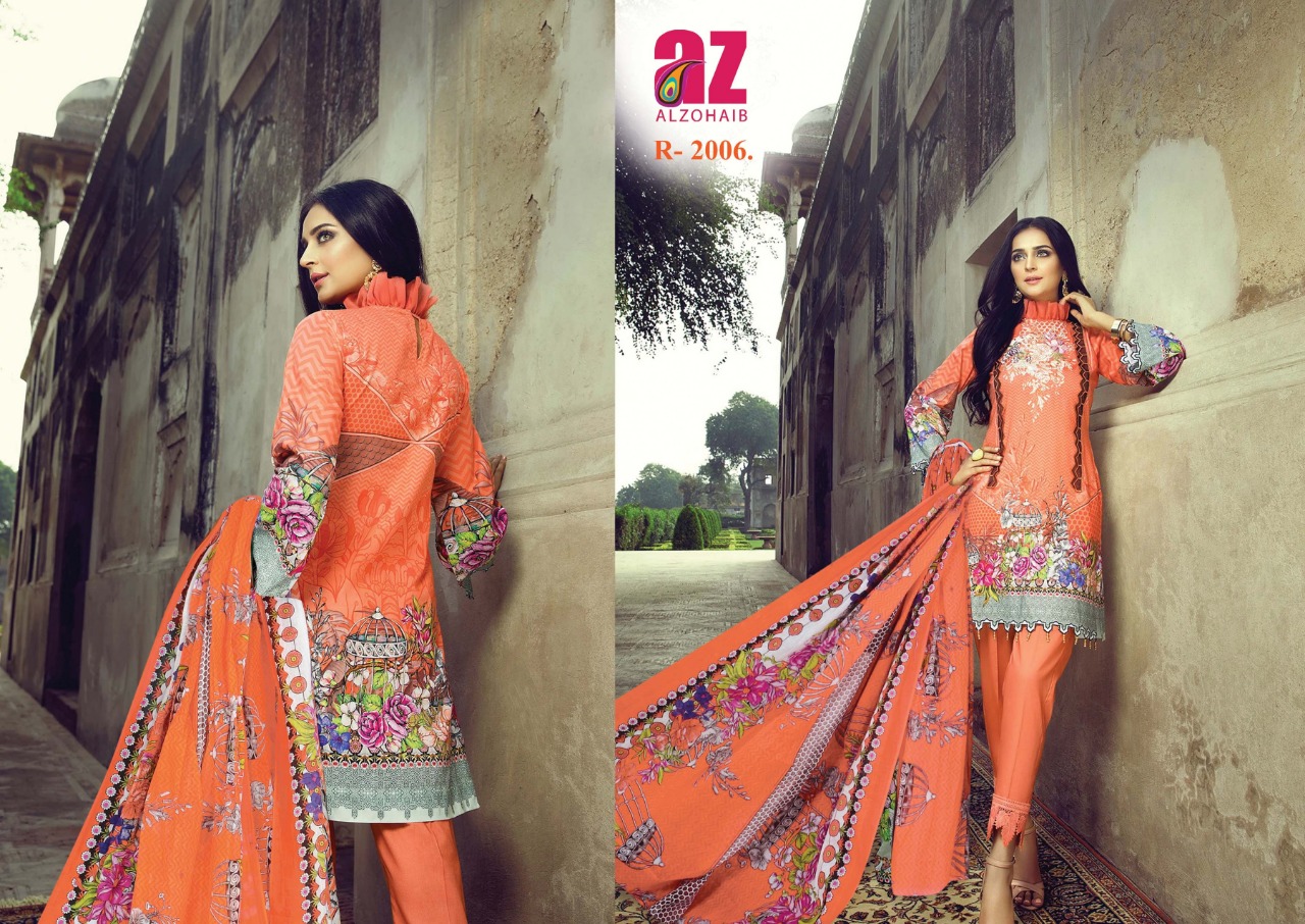 Keval Fab Al Zohaib  Roohi Pure Lawn  Cotton Print Dress Materials