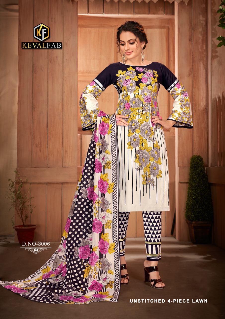 Keval Fab Presents  Sobia Nazir Luxury  Vol 3  Cotton Dress Materials