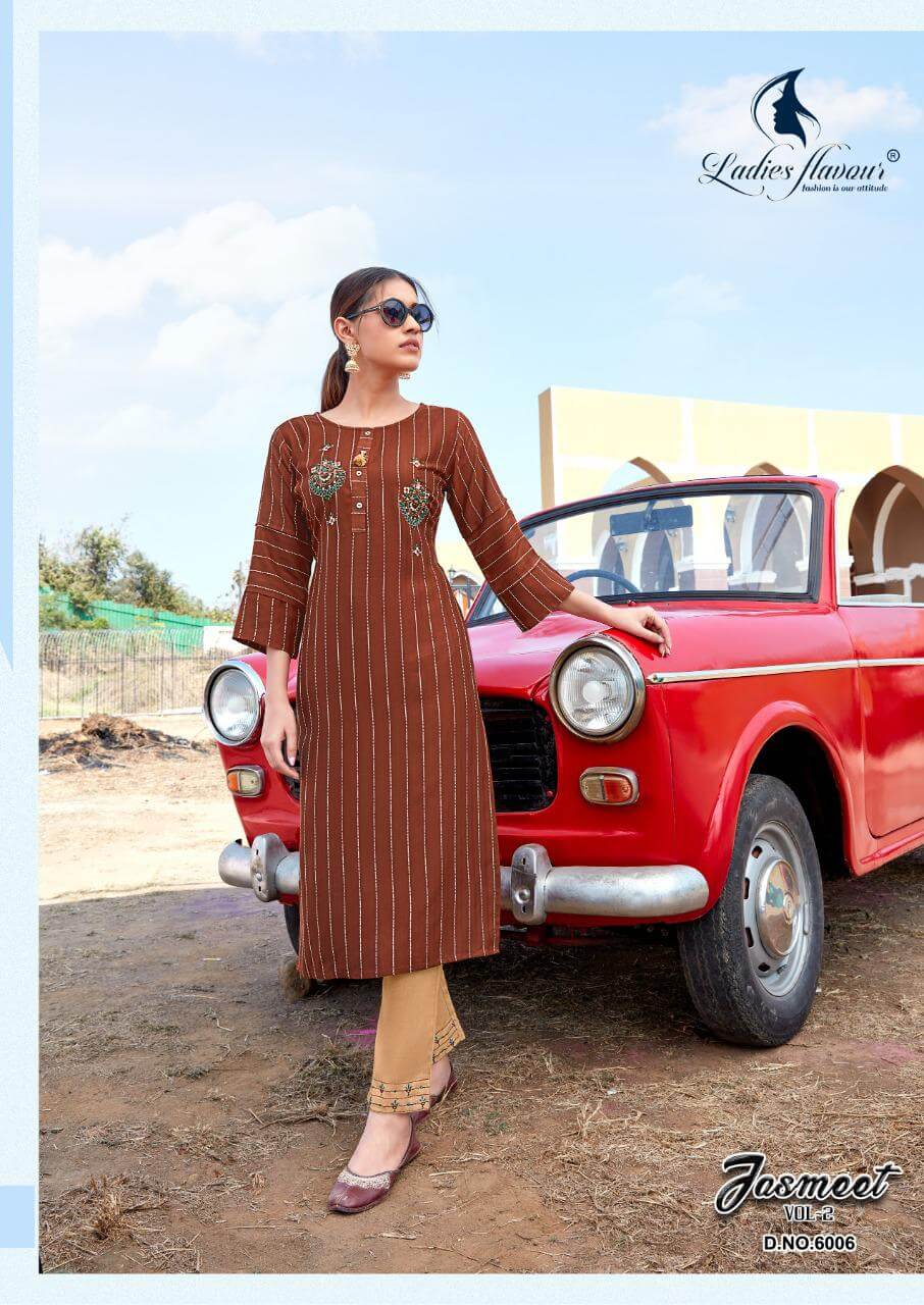 Ladies Flavour Presents  Jasmeet  Vol 2  Kurti With Bottom