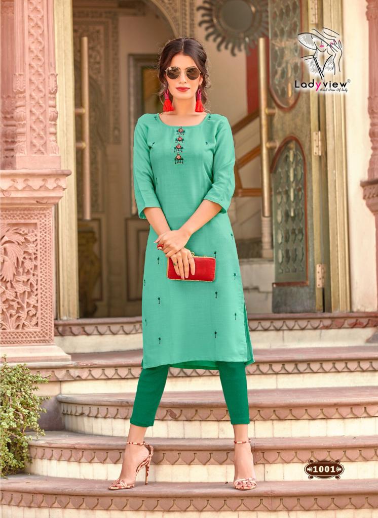 Shop Green Cotton Party Wear Kurti with Embroidered Work for Casual Online  : 272534 - Kurtis