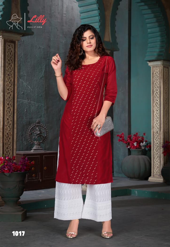 Lilly Presents Zubesa Kurti With  Bottom