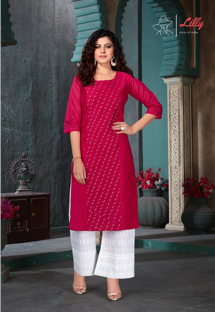 Lilly Presents Zubesa Kurti With  Bottom