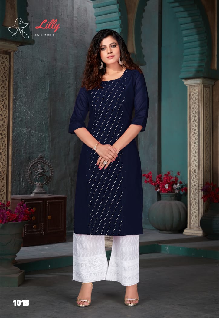 Lilly Presents Zubesa Kurti With  Bottom