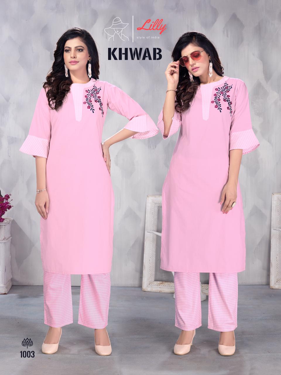 Lilly Presents  Khwab Casual Wear Kurti  With Bottom