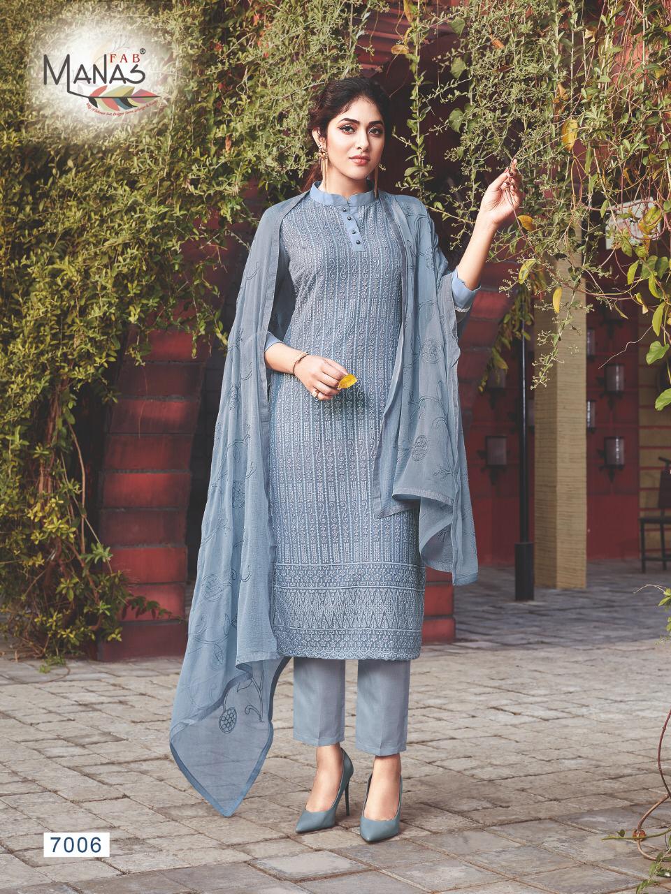 Manas  Presents Schiffli Readymade Collection