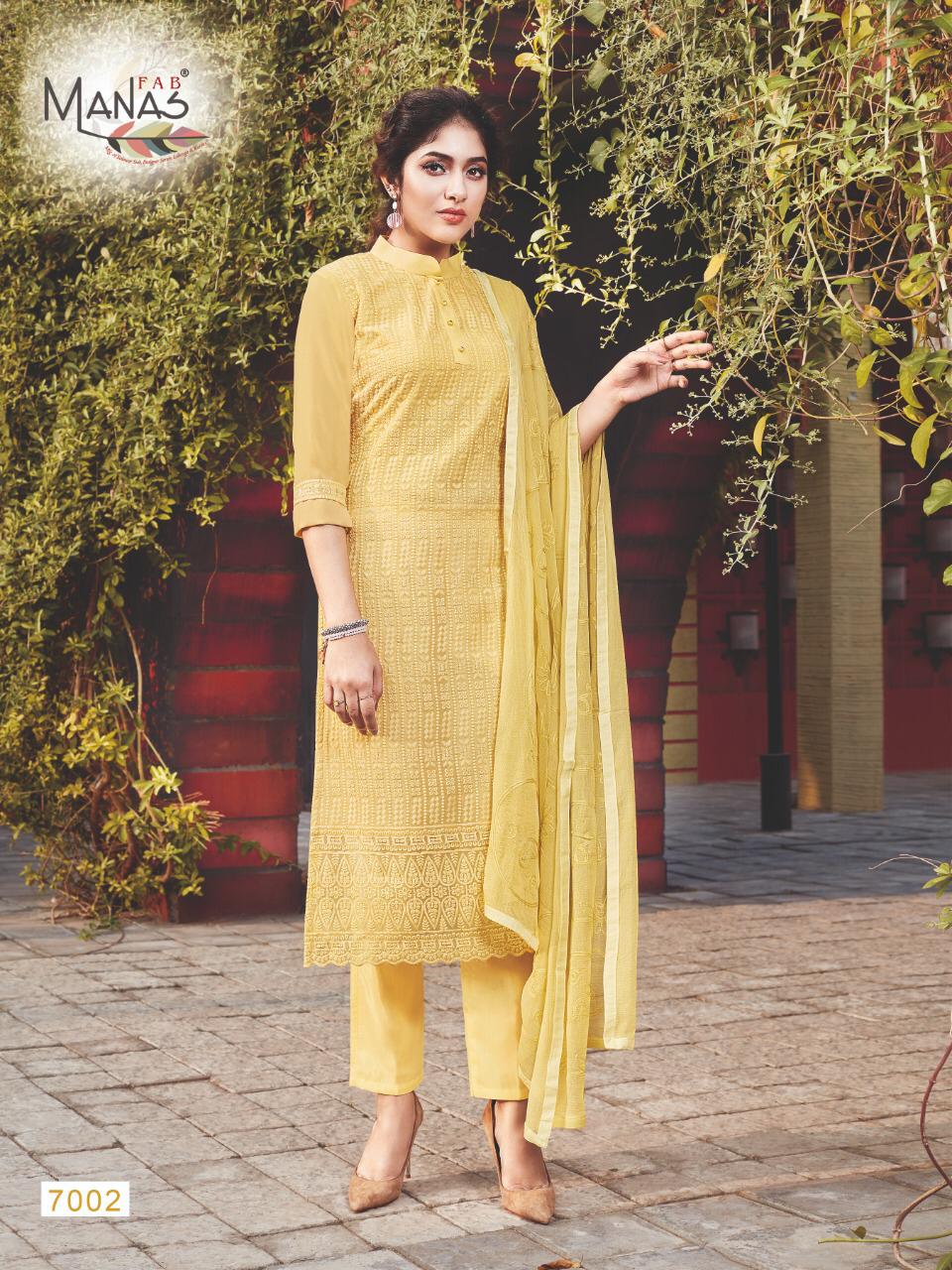 Manas  Presents Schiffli Readymade Collection