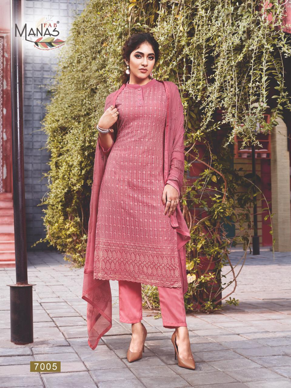 Manas  Presents Schiffli Readymade Collection