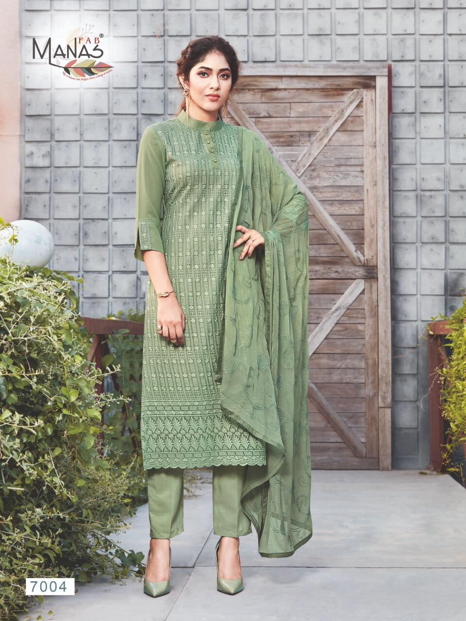 Manas  Presents Schiffli Readymade Collection