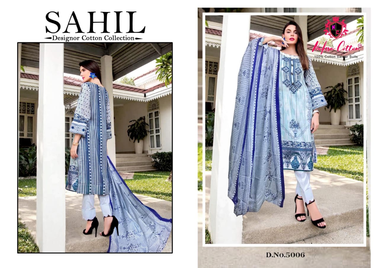Nafisa  Sahil Vol 5  Karachi  Cotton Dress Materials
