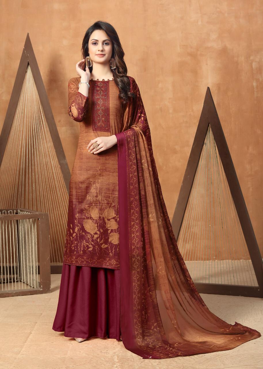 Kesariya  Presents  Noor Digital Printed Designer Dress Material Collection