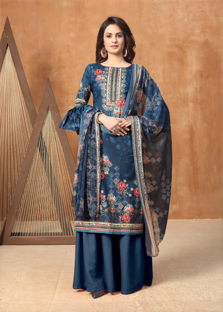 Kesariya  Presents  Noor Digital Printed Designer Dress Material Collection