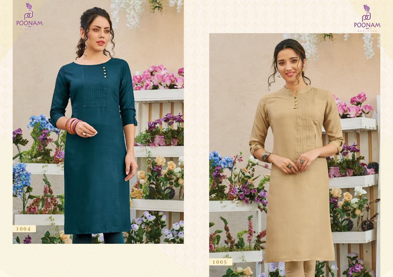 Poonam  Presents Pintex   Casual Wear Kurtis Collection