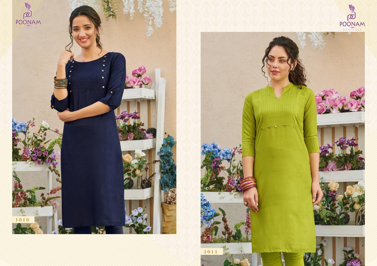 Poonam  Presents Pintex   Casual Wear Kurtis Collection