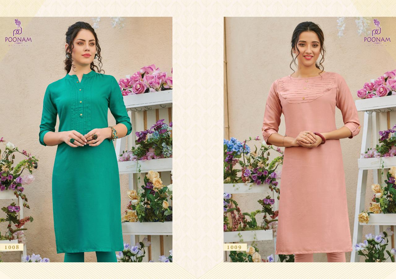 Poonam  Presents Pintex   Casual Wear Kurtis Collection